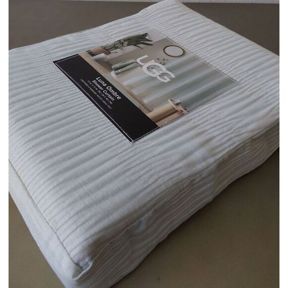 UGG Luna Ombre Fabric Shower Curtain 72 x72 Inches Cotton Blend AGAVE Light Blue - Picture 3 of 8